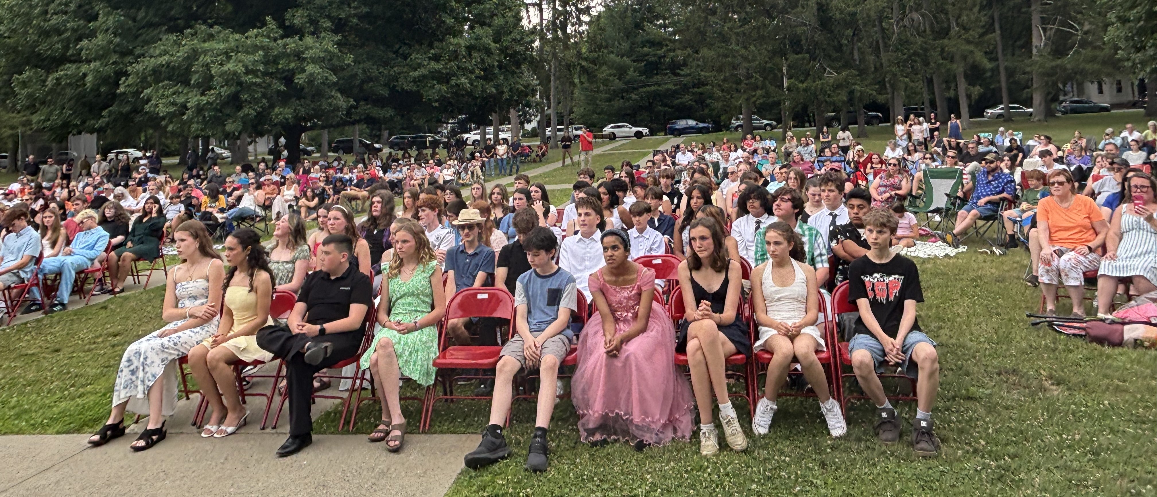 Crowd shot of graduation 