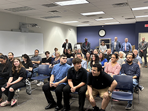 Room of honorees, parents and school faculty