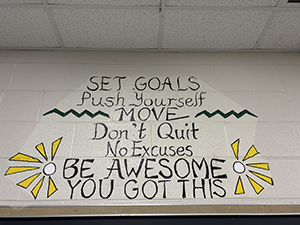Kindness message on wall