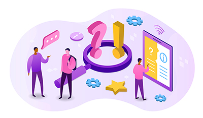 People Asking Questions Art