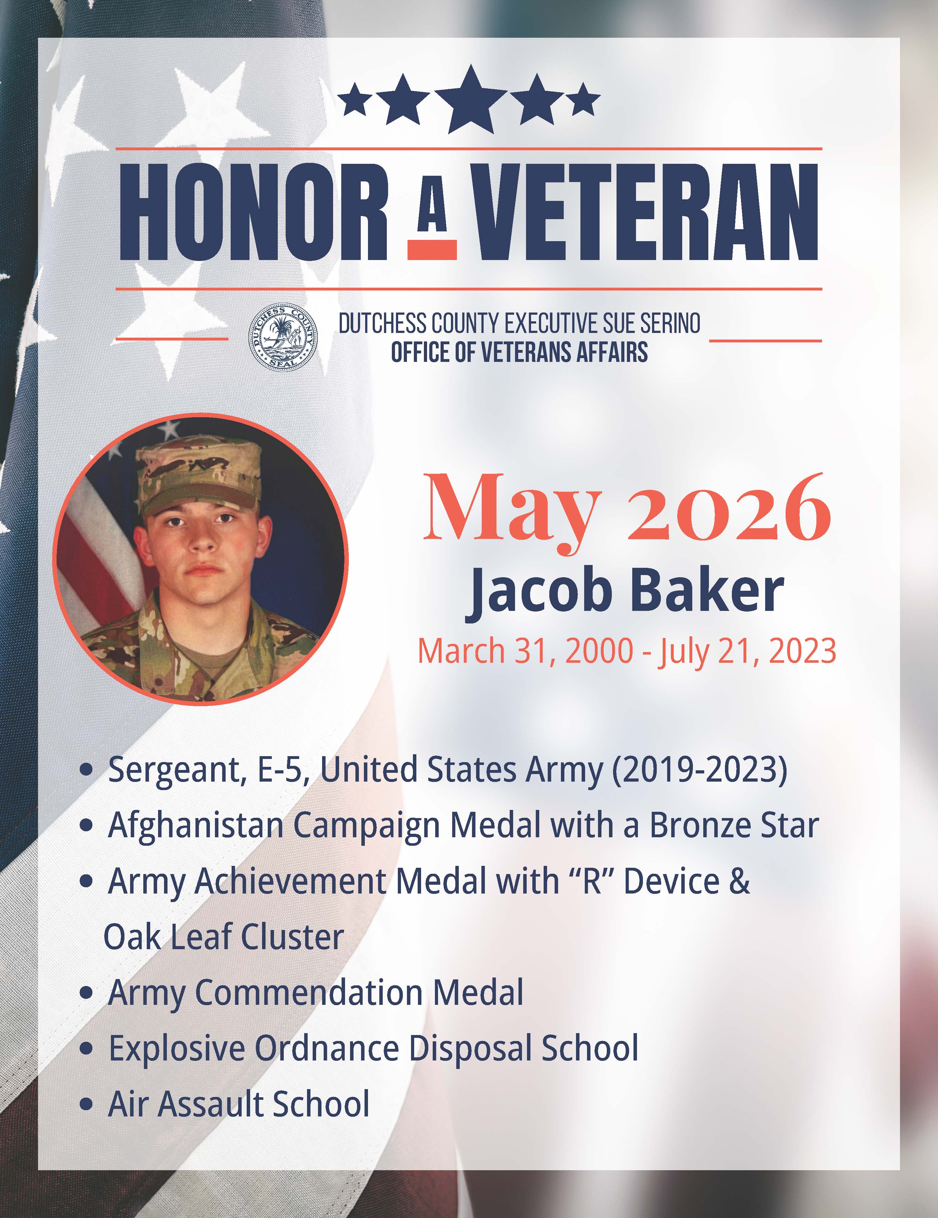 Honor A Veteran, Baker