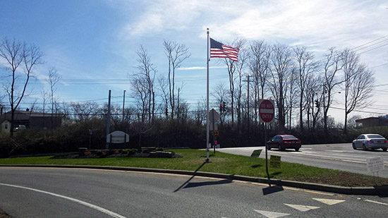 American Flag at Veterans Memorial Highway Rt. 9G and St. Andrews Rd.