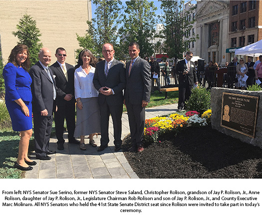 County Executive Molinaro with NYS and local official ar Rolison ceremony