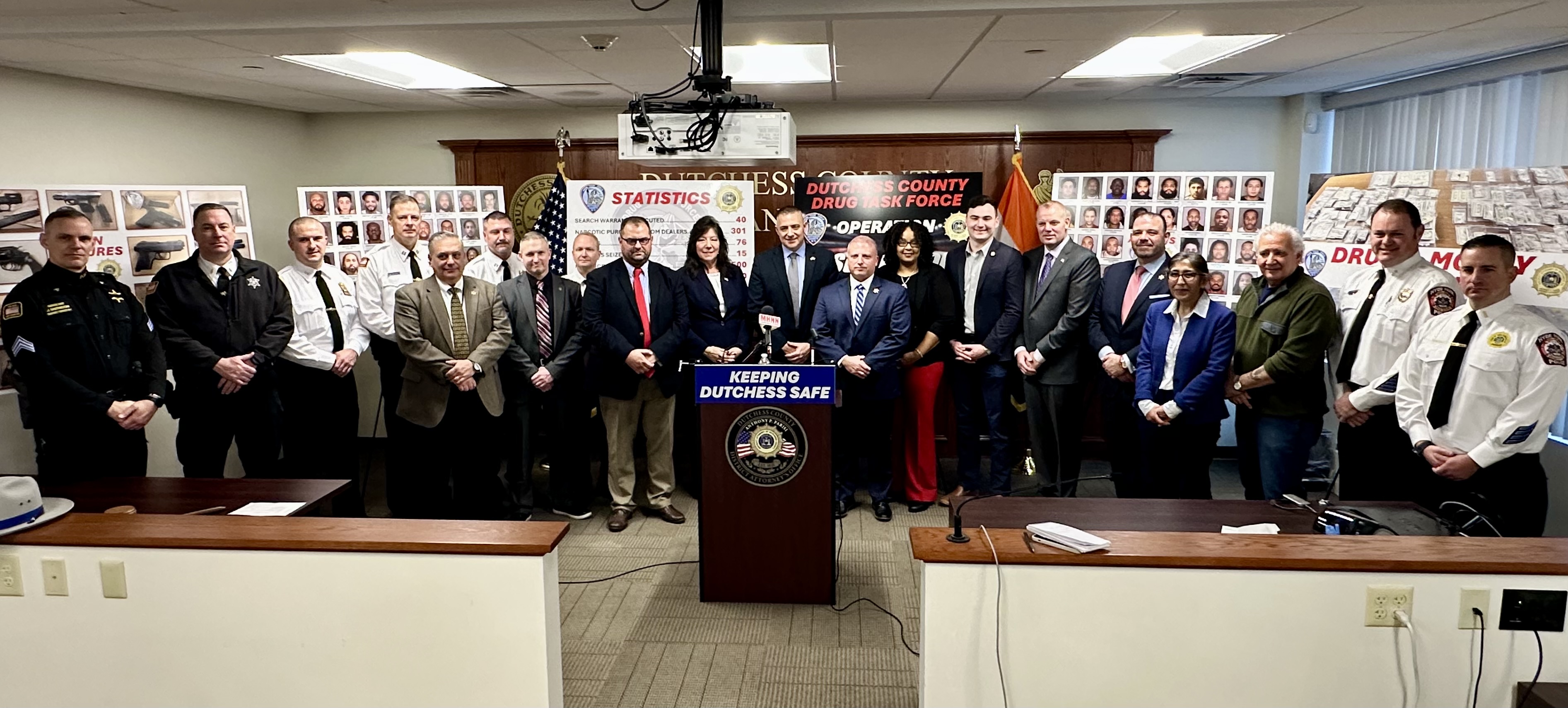 Sheriff Kirk Imperati and the Sheriff’s Office Command Staff members attended a press conference.