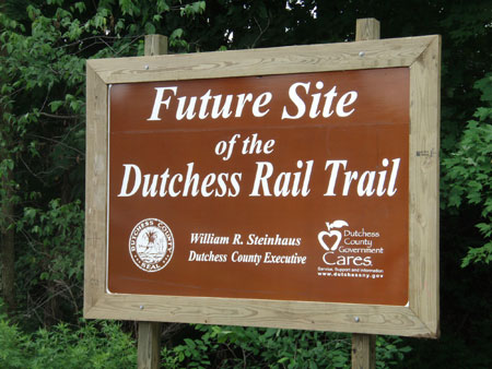 County Executive Steinhaus Reviews Signage Locations Along the Future Dutchess Rail Trail - photo 2