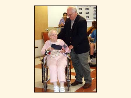 County Executive and WWII Veteran Honoree at Medal Ceremony  - photo 1