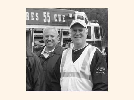 Response Coordinator DeWitt Sagendorph with County Executive Bill Steinhaus - photo 1